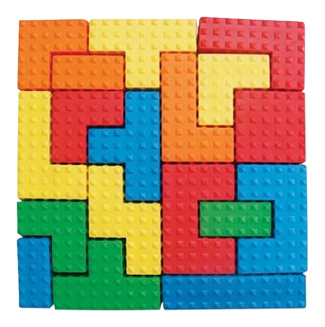 Hot Sale ⭐ Edushape Sensory Puzzle Blocks, Assorted Colors And Shapes, Set Of 18 😍 - Image 4