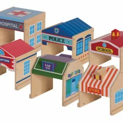 Deals ❤️ Guidecraft Community Building Block Set, 6 Pieces 😍