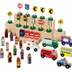 Cheap π Guidecraft Transportation Community And Roadway Essential Set, 36 Pieces βοΈ