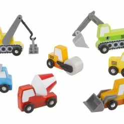 Outlet โ๏ธ Melissa And Doug Melissa & Doug Wooden Construction Site Vehicles, Set Of 8 ๐