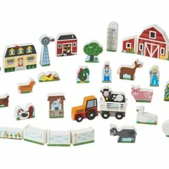 Outlet ❤️ Melissa And Doug Melissa & Doug Wooden Farm And Tractor Play, Set Of 33 😀