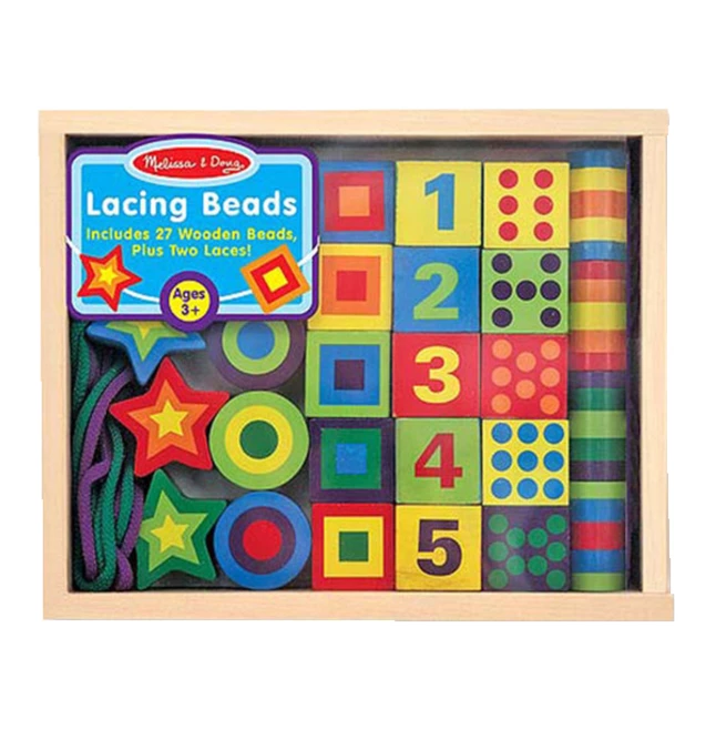 Best reviews of ๐ Melissa And Doug Melissa & Doug Wooden Lacing Beads, 27 Pieces With 2 Laces ๐คฉ