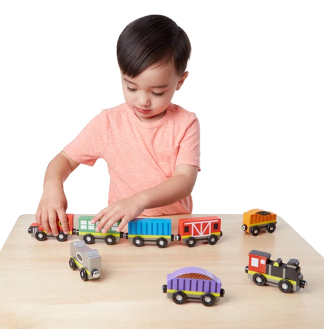 Promo ๐ Melissa And Doug Melissa & Doug Wooden Train Cars, 8 Pieces And Wooden Storage ๐ - Image 2