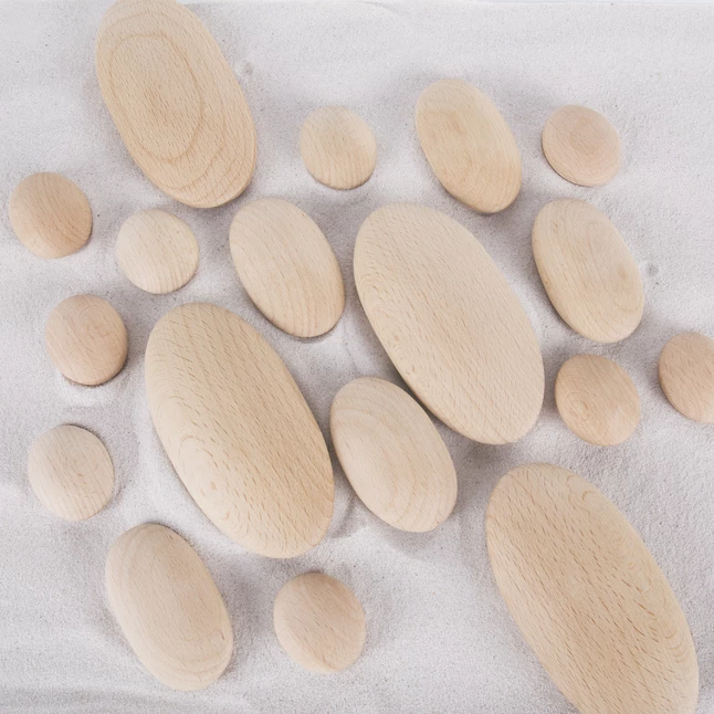 Best Sale โค๏ธ Guidecraft Wooden Stackers River Stones, Set Of 20 ๐งจ - Image 3