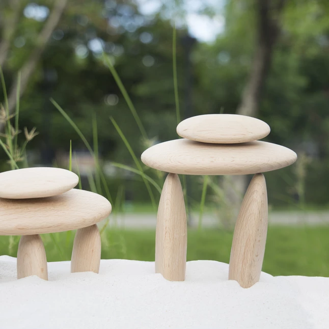 Best Sale โค๏ธ Guidecraft Wooden Stackers River Stones, Set Of 20 ๐งจ - Image 4