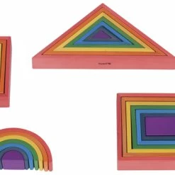 Promo 🔔 TickiT Wooden Rainbow Architect Set, 28 Pieces 🔔