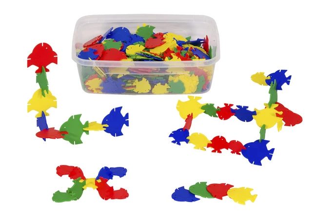 Discount โ๏ธ Childcraft Preschool Manipulative Fish Blocks, 420 Pieces And 1 Container โ
