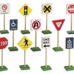 Best Sale 😍 Guidecraft Block Play Traffic Sign Set, 13 Pieces 🥰